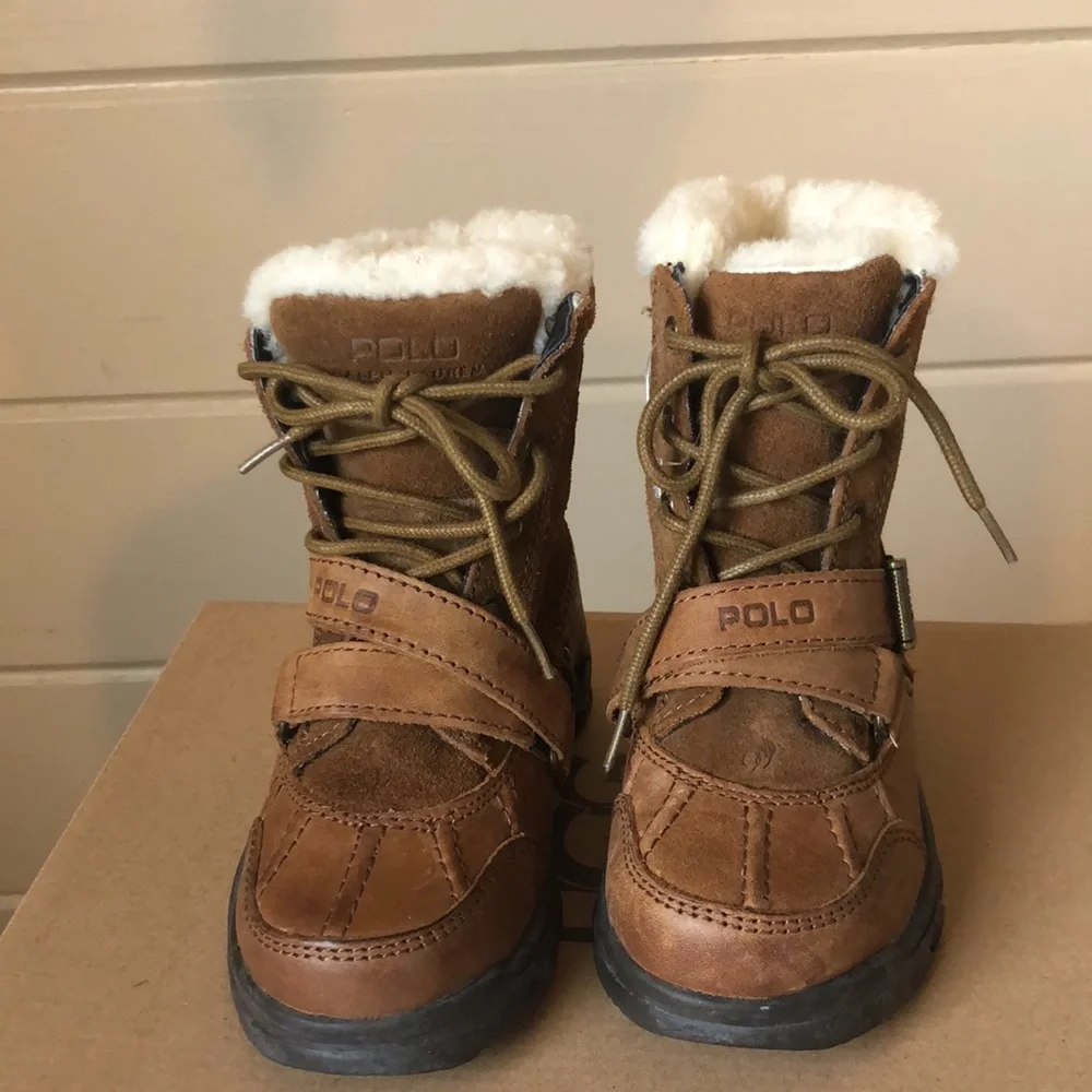 Polo by Ralph Lauren Leather Shearling Boot Size 9